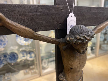 A polychromed wooden crucifixion group, Northern Italy, 16th C.